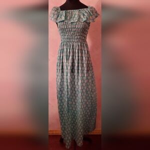 Floral Teal Maxi Dress